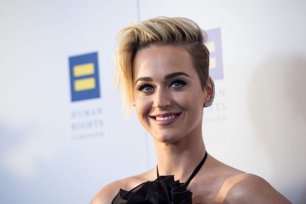 Recording artist Katy Perry arrives at The Human Rights Campaign (HRC) Los Angeles Gala on March 18, 2017 in Los Angeles, California. (Photo by VALERIE MACON/AFP/Getty Images)