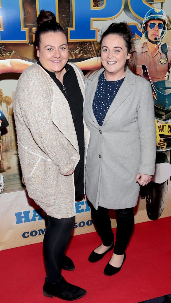 Shauna Scurry and Sinead Thompson at the special preview screening of the film 'Chips ' at Cineworld, Dublin. Pictures by Brian McEvoy