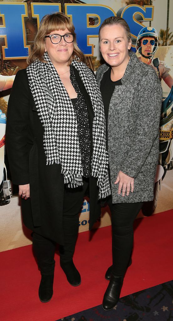 Dee Purcell and Catriona O Connor at the special preview screening of the film 'Chips ' at Cineworld, Dublin. Pictures by Brian McEvoy