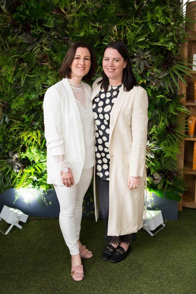 Orlagh O'Reilly and Corina Gaffey  pictured at the launch of the Urban Veda natural skincare range in Ireland at House Dublin, Lower Leeson St. Photo by Richie Stokes