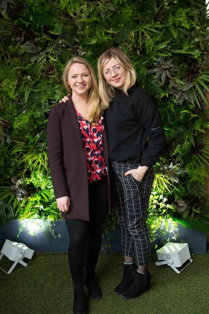 Emma Klein and Hannah Lunn  pictured at the launch of the Urban Veda natural skincare range in Ireland at House Dublin, Lower Leeson St. Photo by Richie Stokes