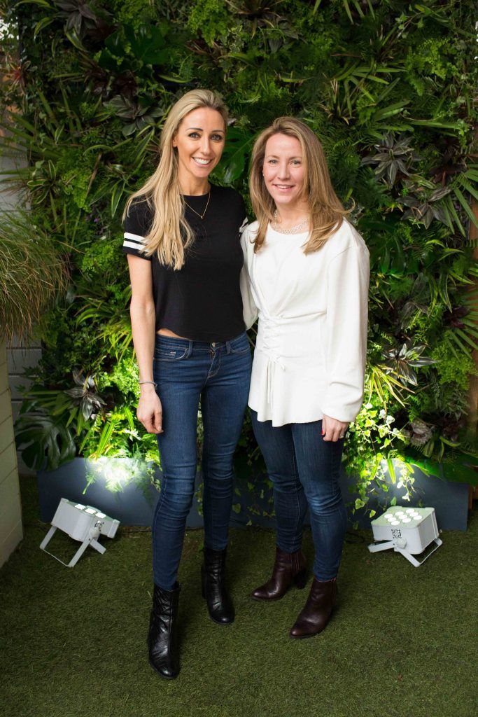Jane Deasy and Hilary Campbel  pictured at the launch of the Urban Veda natural skincare range in Ireland at House Dublin, Lower Leeson St. Photo by Richie Stokes