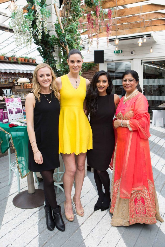 Lottie Pearce Alison Canavan Tanya and Rita Shah   pictured at the launch of the Urban Veda natural skincare range in Ireland at House Dublin, Lower Leeson St. Photo by Richie Stokes