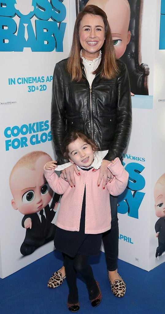 Susan Russell and Maia Russell pictured at the special preview screening of Boss Baby at The Odeon Cinema in Point Village, Dublin. Picture by Brian McEvoy.