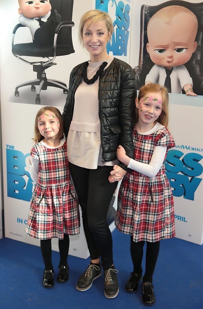 Eva O Connor, Vanessa O Connor and Pippa O Connor pictured at the special preview screening of Boss Baby at The Odeon Cinema in Point Village, Dublin. Picture by Brian McEvoy.