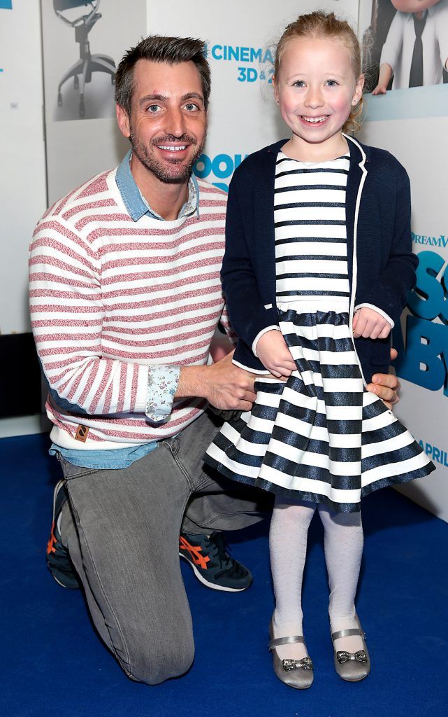 Gordon McMillan and Georgia McMillan pictured at the special preview screening of Boss Baby at The Odeon Cinema in Point Village, Dublin. Picture by Brian McEvoy.