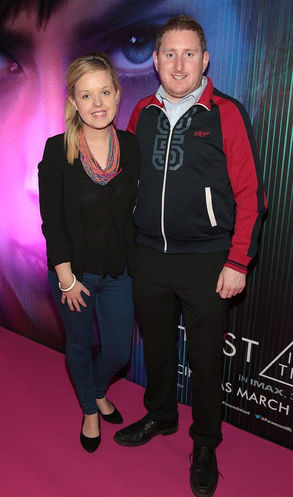 Laura Greene and Ian McGrath ictured at the special preview screening of the film Ghost in the Shell at Cineworld, Dublin. Picture: Brian McEvoy.