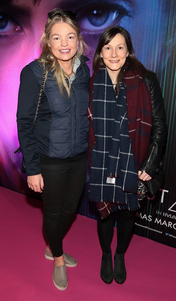 Rachael Treanor and Carol Flood ictured at the special preview screening of the film Ghost in the Shell at Cineworld, Dublin. Picture: Brian McEvoy.