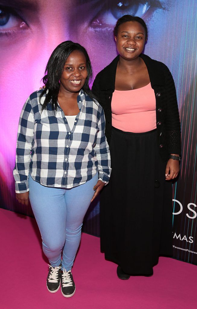 Caroline Muthambiri and Cynthia Mboli ictured at the special preview screening of the film Ghost in the Shell at Cineworld, Dublin. Picture: Brian McEvoy.