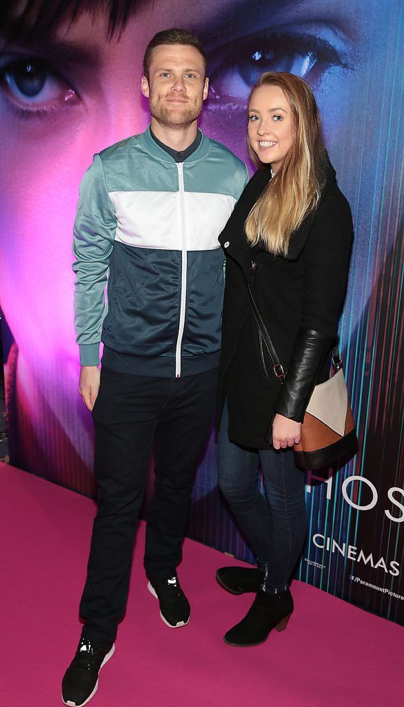 Brian Connaughton and Ciara Plant ictured at the special preview screening of the film Ghost in the Shell at Cineworld, Dublin. Picture: Brian McEvoy.