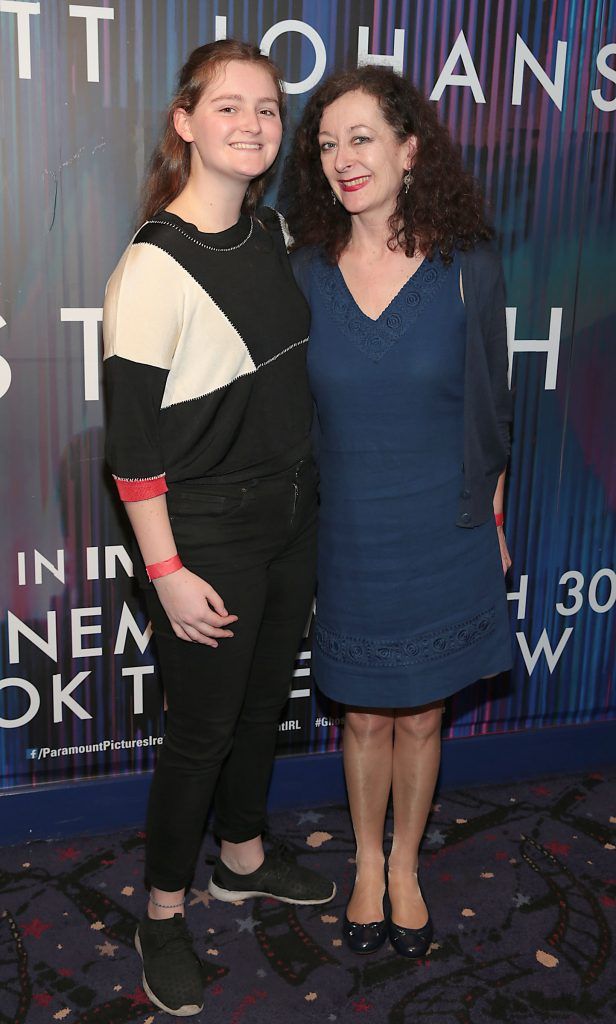 Eliza Cudmore and Linda Dagge ictured at the special preview screening of the film Ghost in the Shell at Cineworld, Dublin. Picture: Brian McEvoy.