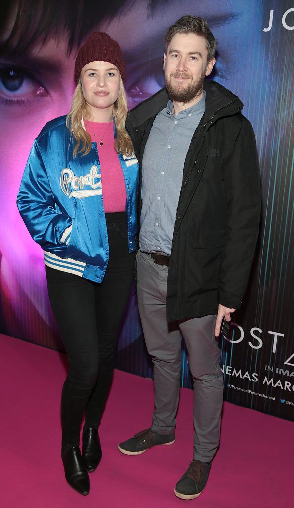 Jen Connell and Shane Keyes ictured at the special preview screening of the film Ghost in the Shell at Cineworld, Dublin. Picture: Brian McEvoy.