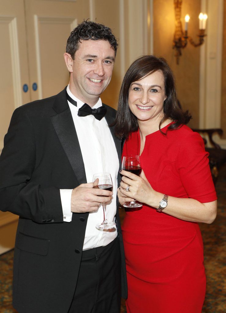 Aaron and Deirdre McKenna at the Law Society Spring Gala held at the InterContinental Hotel-photo Kieran Harnett