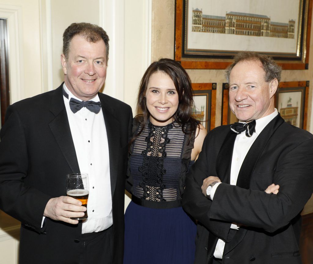 Michael Byrne, Roz O'Connell and John O'Donnell at the Law Society Spring Gala held at the InterContinental Hotel-photo Kieran Harnett