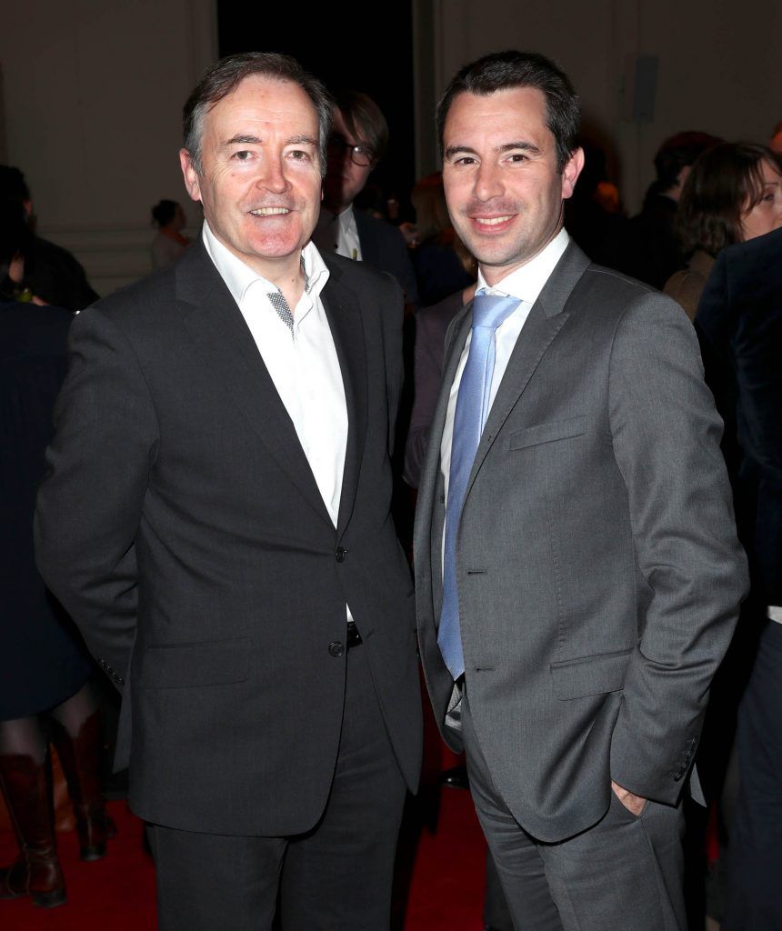 John Hayes and Vincent Borjon Prive pictured at The Hennessy Literary Awards at IMMA Kilmainham Pic: Marc O'Sullivan