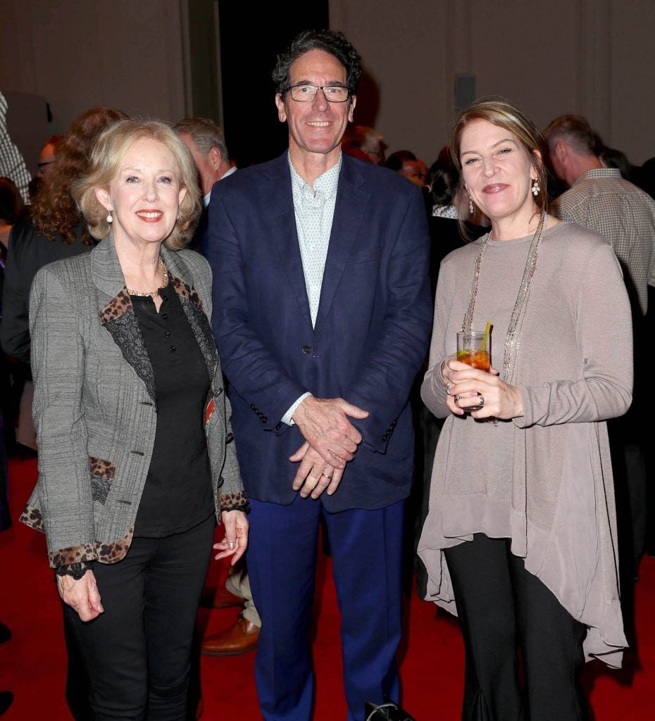 Mary O'Donnell, Martin Nugent and Una Mannion pictured at The Hennessy Literary Awards at IMMA Kilmainham Pic: Marc O'Sullivan