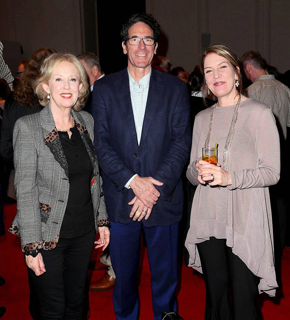 Mary O'Donnell, Martin Nugent and Una Mannion pictured at The Hennessy Literary Awards at IMMA Kilmainham Pic: Marc O'Sullivan