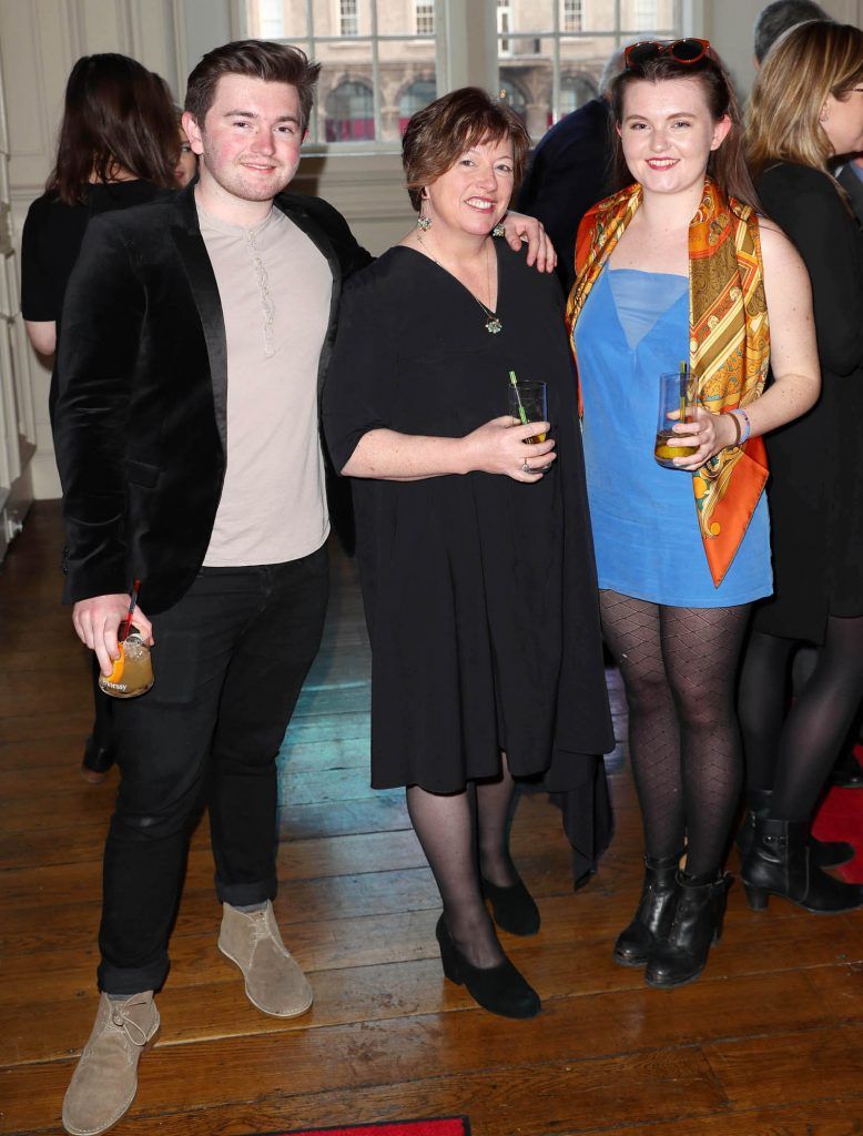 Vona Groarke with Tommy and Eve O'Callaghan pictured at The Hennessy Literary Awards at IMMA Kilmainham Pic: Marc O'Sullivan