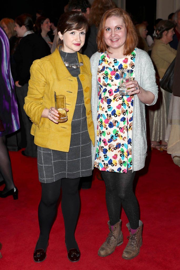 Mairead Boland and Maria Delaney pictured at The Hennessy Literary Awards at IMMA Kilmainham Pic: Marc O'Sullivan