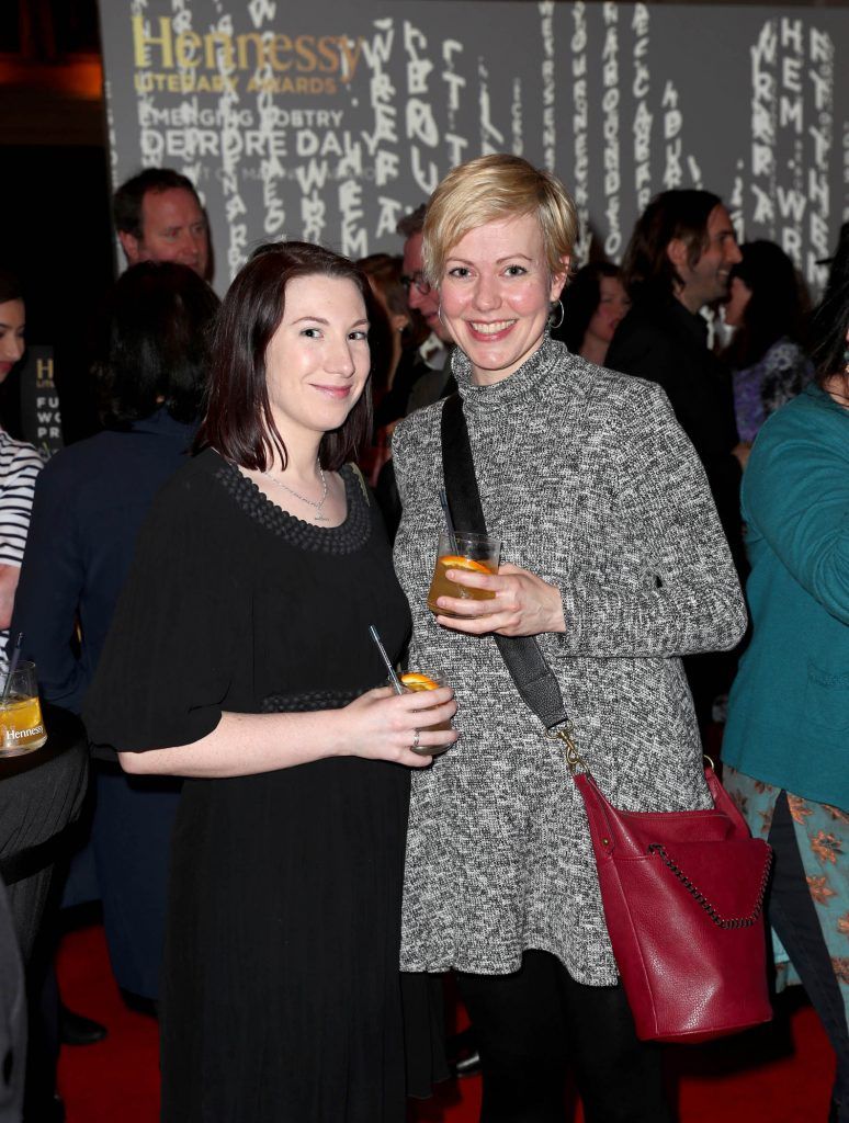 Marie Madden and Carrie Hearns pictured at The Hennessy Literary Awards at IMMA Kilmainham Pic: Marc O'Sullivan