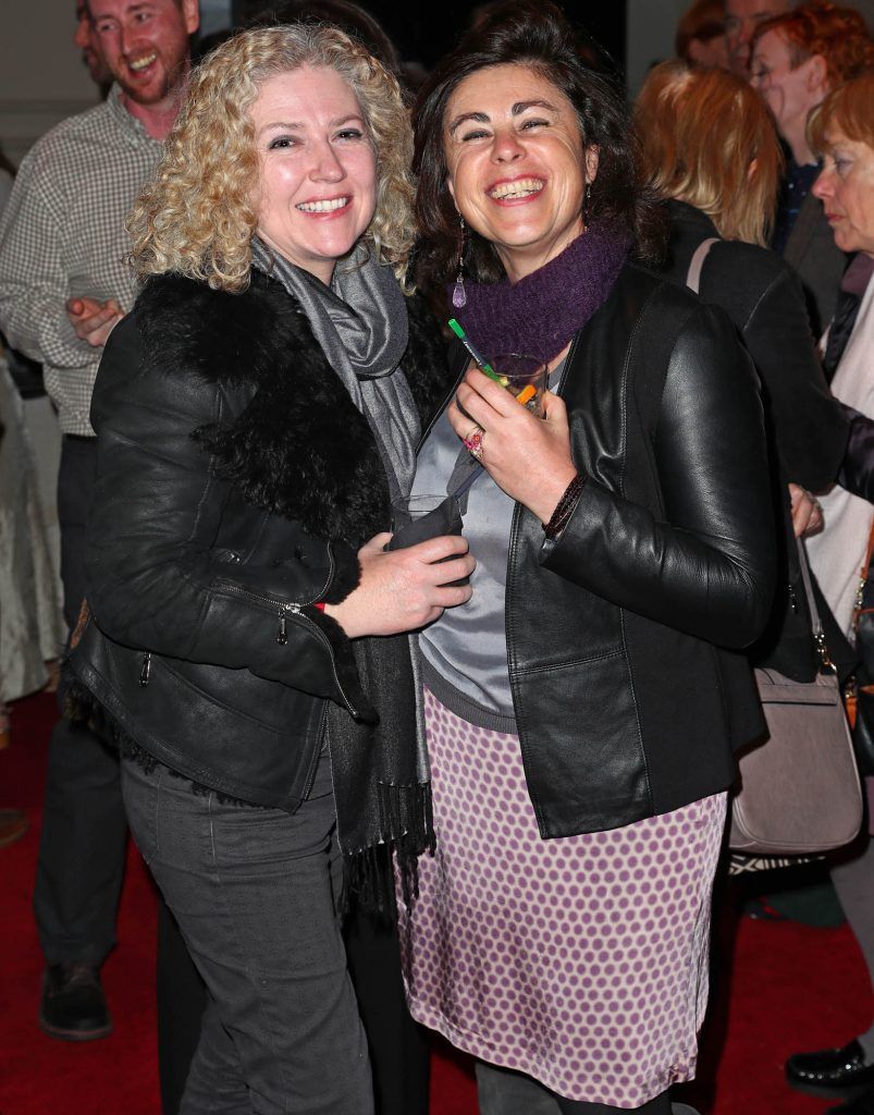 Audrey Brennan and Alba Garbarino pictured at The Hennessy Literary Awards at IMMA Kilmainham Pic: Marc O'Sullivan