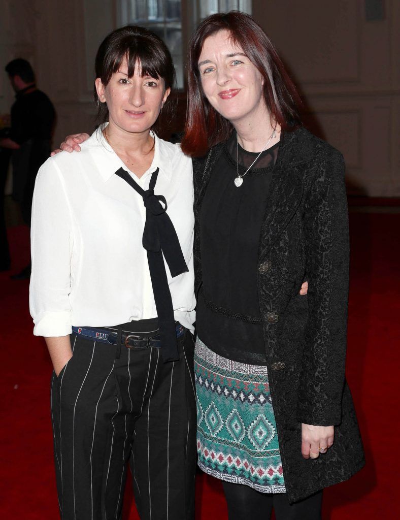 Sarah Goff and Jackie Lynam pictured at The Hennessy Literary Awards at IMMA Kilmainham Pic: Marc O'Sullivan