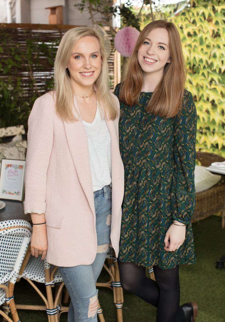 Aoife Rice Murphy  & Alana Laverty pictured at Siucra's Easter Garden Party event hosted in the beautiful surrounds of House on Leeson Street on Wednesday, 29th March.The event celebrated the announcement of much-loved celebrity chef Catherine Fulvio as its brand ambassador whilst also launching the #minimoments campaign. Pic by Anthony Woods