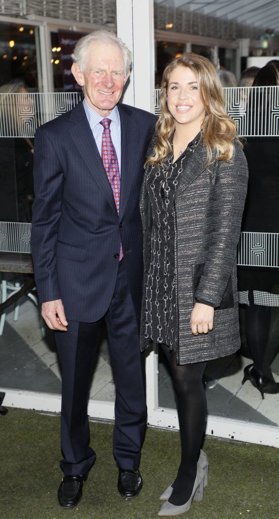 Arthur Moore and Kate Harrington at the launch of the Fairyhouse Easter Festival 2017 in House, Leeson Street, Dublin on 29th March 2017. Photo by Kieran Harnett