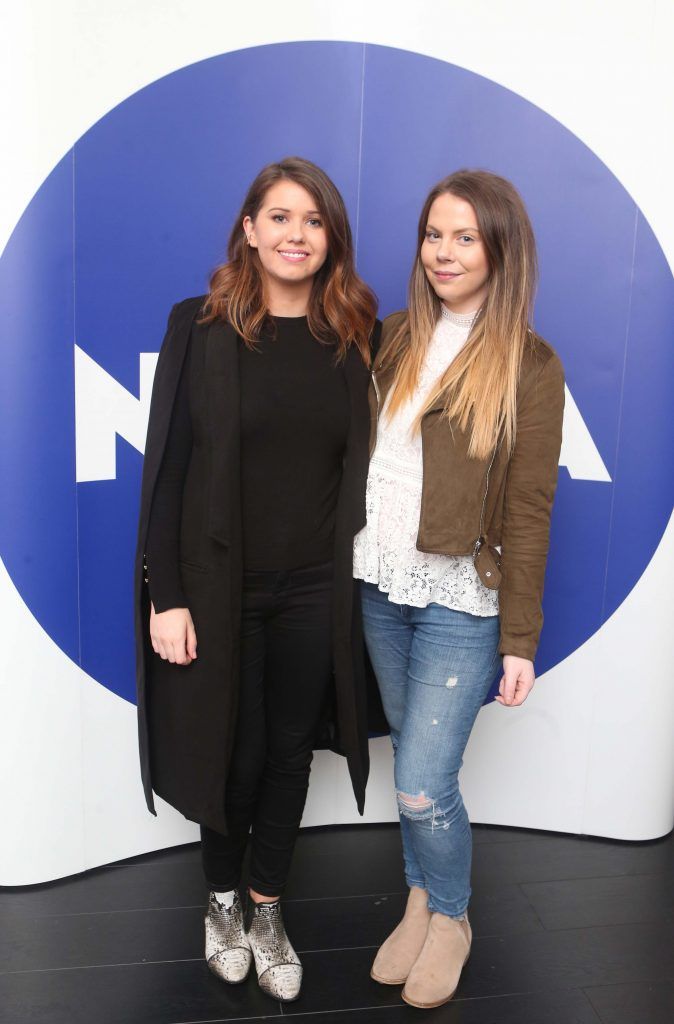 Gina Kiely and Kellie Masterson pictured as The Nivea Cleansing Blue Room hosted Lauren Murphy, The Voice UK & celebrity make-up artist as well as Dramatic Mac and the NIVEA skincare and MUA team. The event took place in Dylan Bradshaw on South William Street 2. Photo: Leon Farrell/Photocall Ireland.