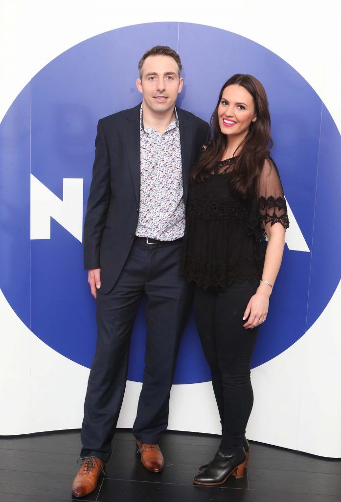 Paddy Carmody and Lauren Murphy pictured as The Nivea Cleansing Blue Room hosted Lauren Murphy, The Voice UK & celebrity make-up artist as well as Dramatic Mac and the NIVEA skincare and MUA team. The event took place in Dylan Bradshaw on South William Street 2. Photo: Leon Farrell/Photocall Ireland.