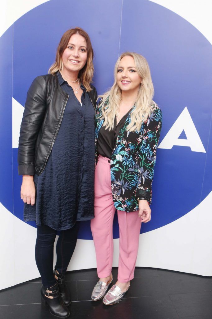 Mary Roche and Louise Murphy pictured as The Nivea Cleansing Blue Room hosted Lauren Murphy, The Voice UK & celebrity make-up artist as well as Dramatic Mac and the NIVEA skincare and MUA team. The event took place in Dylan Bradshaw on South William Street 2. Photo: Leon Farrell/Photocall Ireland.