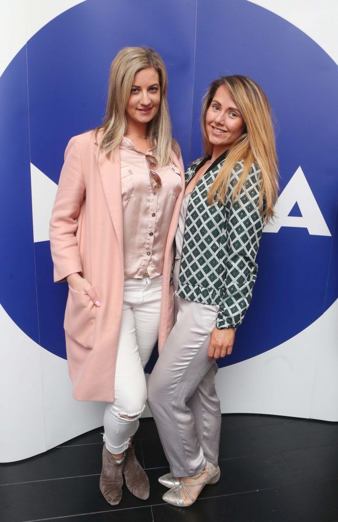 Lisa Cotter and Edel Lyons pictured as The Nivea Cleansing Blue Room hosted Lauren Murphy, The Voice UK & celebrity make-up artist as well as Dramatic Mac and the NIVEA skincare and MUA team. The event took place in Dylan Bradshaw on South William Street 2. Photo: Leon Farrell/Photocall Ireland.