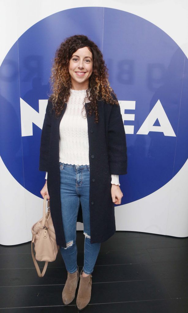 Claire McCarthy pictured as The Nivea Cleansing Blue Room hosted Lauren Murphy, The Voice UK & celebrity make-up artist as well as Dramatic Mac and the NIVEA skincare and MUA team. The event took place in Dylan Bradshaw on South William Street 2. Photo: Leon Farrell/Photocall Ireland.