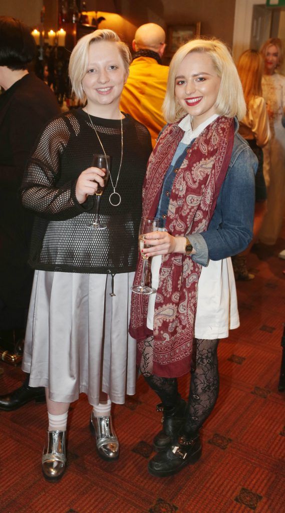 Rachel Blanckensee and Jamin Stanbridge pictured at the River Island NCAD Fashion Design Bursary Awards in the Residence on St Stephans Green. Photo: Leon Farrell/Photocall Ireland