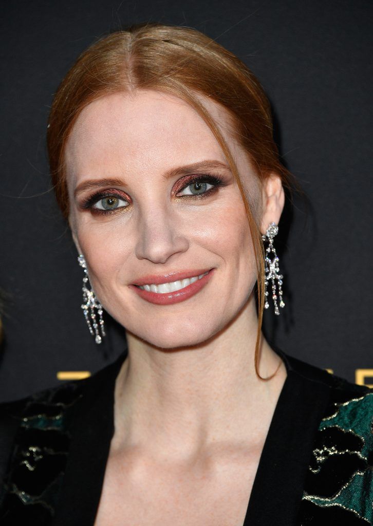 Actress Jessica Chastain arrives at the Premiere of Focus Features' "The Zookeeper's Wife"  at ArcLight Hollywood on March 27, 2017 in Hollywood, California.  (Photo by Frazer Harrison/Getty Images)