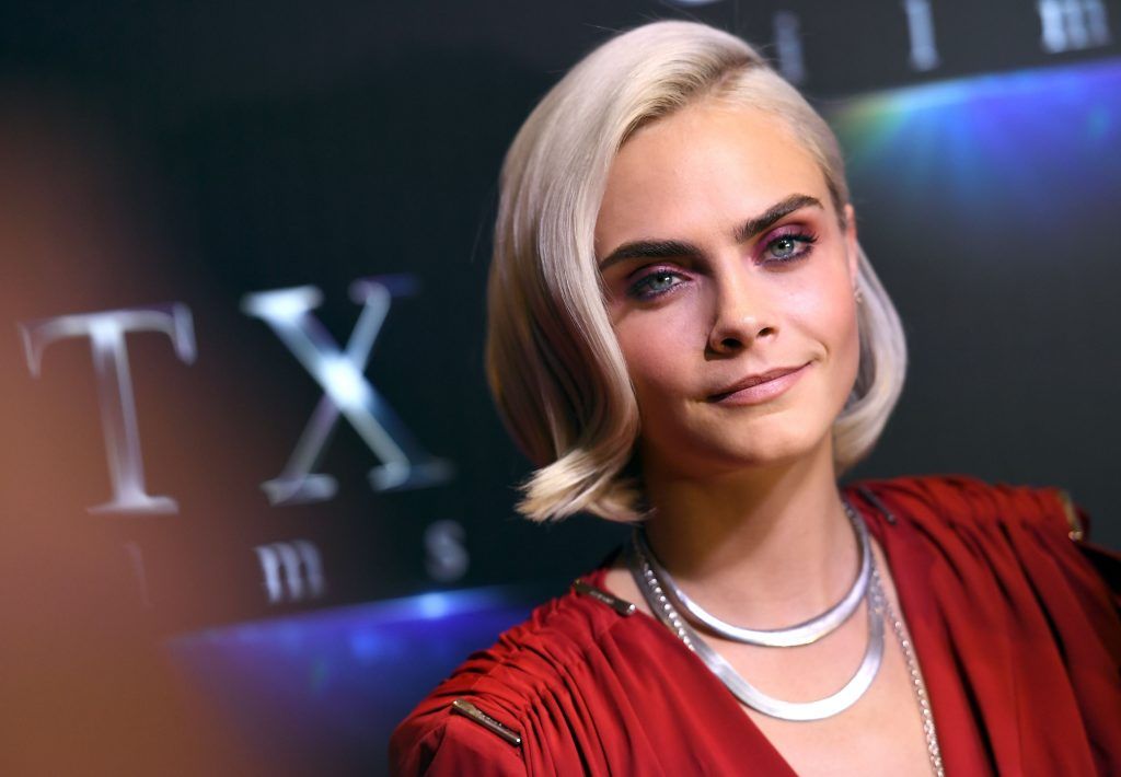 Cara Delevingne attends STXfilms' 'The State of the Industry: Past, Present & Future' presentation during CinemaCon at Caesars Palace on March 28, 2017 in Las Vegas, Nevada. (Photo by ANGELA WEISS/AFP/Getty Images)