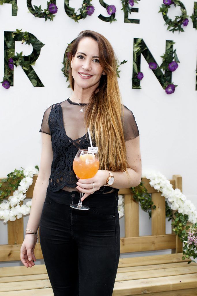 Lauren O'Hanlon pictured at the launch of The House of Peroni Presents: La Primavera at Meeting House Square in Dublin. La Primavera is a one-day only pop-up market from Peroni Nastro Azzurro, offering visitors the chance to savour the flavours of Italy in the spring. Picture Andres Poveda
