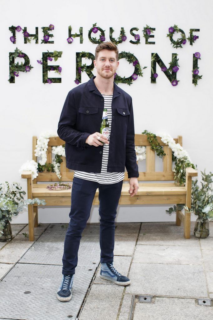 Ciaran Storey pictured at the launch of The House of Peroni Presents: La Primavera at Meeting House Square in Dublin. La Primavera is a one-day only pop-up market from Peroni Nastro Azzurro, offering visitors the chance to savour the flavours of Italy in the spring. Picture Andres Poveda