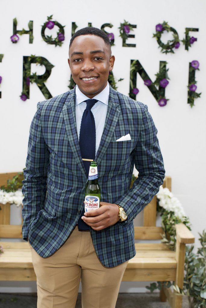 Lawson Mpame pictured at the launch of The House of Peroni Presents: La Primavera at Meeting House Square in Dublin. La Primavera is a one-day only pop-up market from Peroni Nastro Azzurro, offering visitors the chance to savour the flavours of Italy in the spring. Picture Andres Poveda