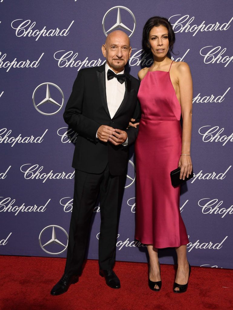 Ben Kingsley and Daniela Lavender attend the 28th Annual Palm Springs International Film Festival Film Awards Gala at the Palm Springs Convention Center on January 2, 2017 in Palm Springs, California.  (Photo by Frazer Harrison/Getty Images )