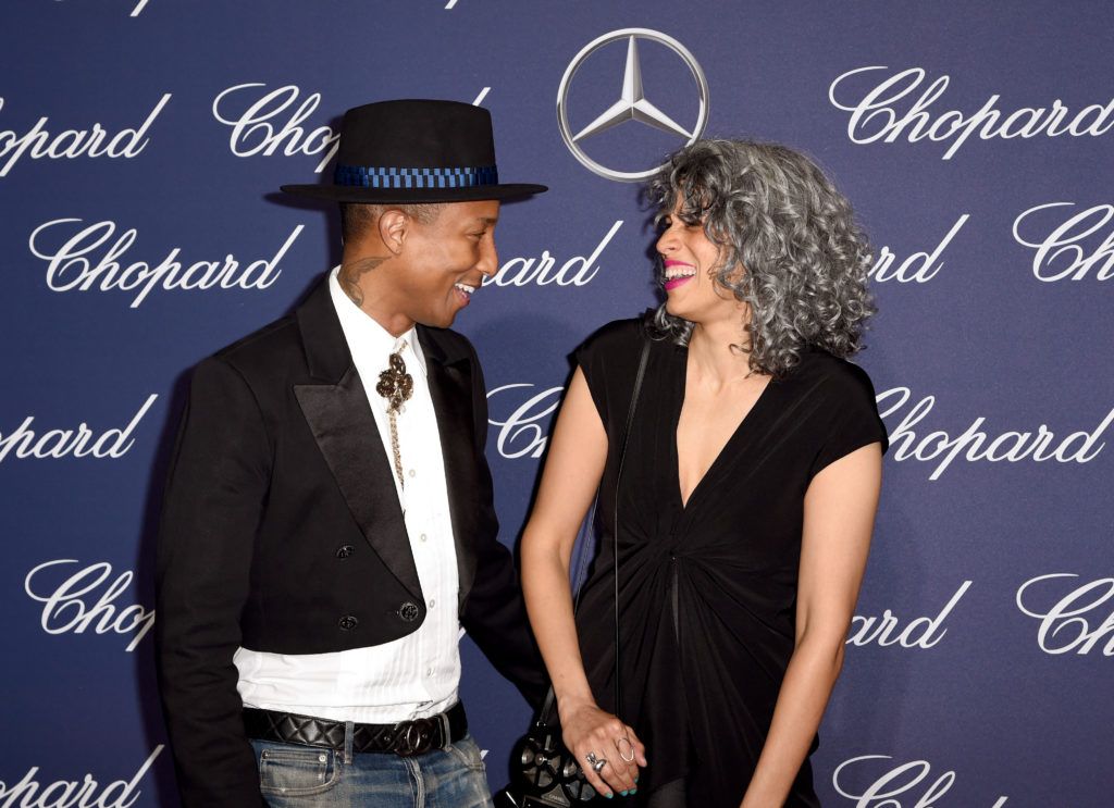 Producers Pharrell Williams and Mimi Valdes attend the 28th Annual Palm Springs International Film Festival Film Awards Gala at the Palm Springs Convention Center on January 2, 2017 in Palm Springs, California.  (Photo by Emma McIntyre/Getty Images)