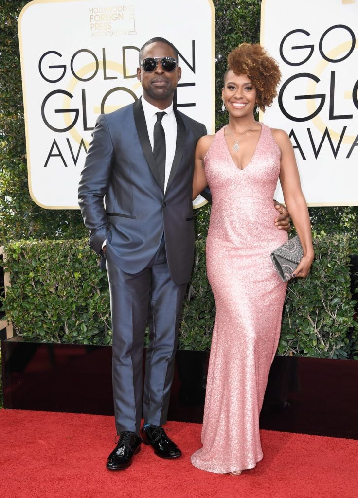 BEVERLY HILLS, CA - JANUARY 08: Actors Sterling K. Brown and Ryan Michelle Bathe attend the 74th Annual Golden Globe Awards at The Beverly Hilton Hotel on January 8, 2017 in Beverly Hills, California.  (Photo by Frazer Harrison/Getty Images)