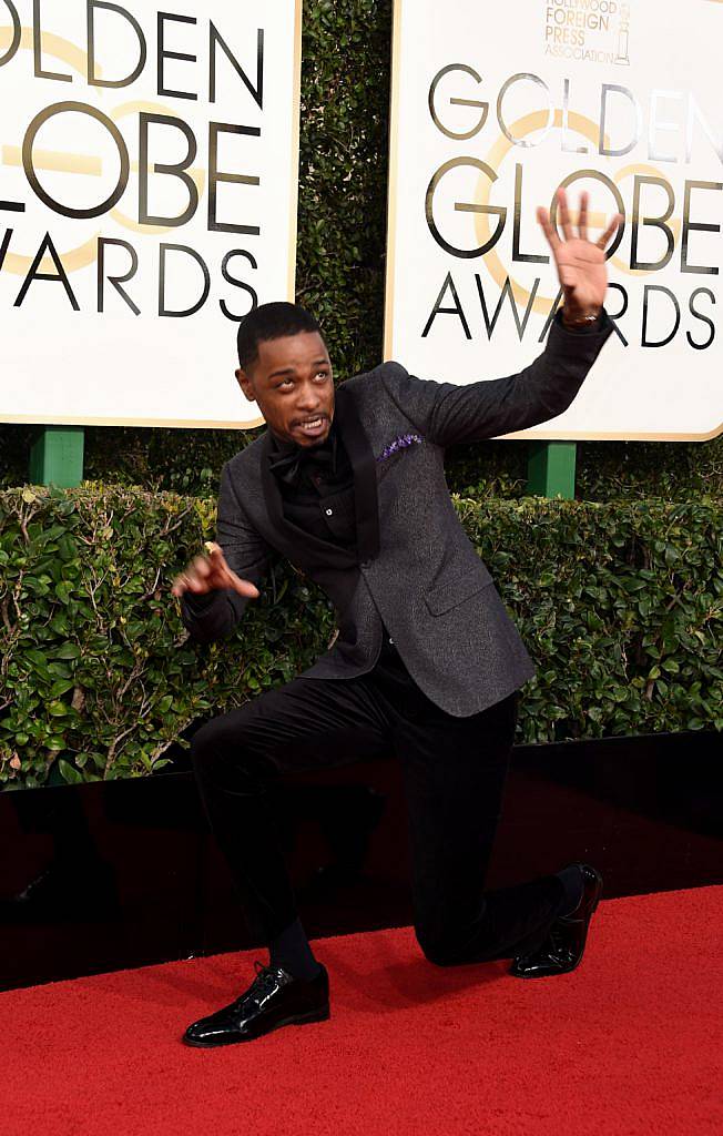 Actor LaKeith Stanfield arrives at the 74th annual Golden Globe Awards, January 8, 2017, at the Beverly Hilton Hotel in Beverly Hills, California.     (Photo VALERIE MACON/AFP/Getty Images)