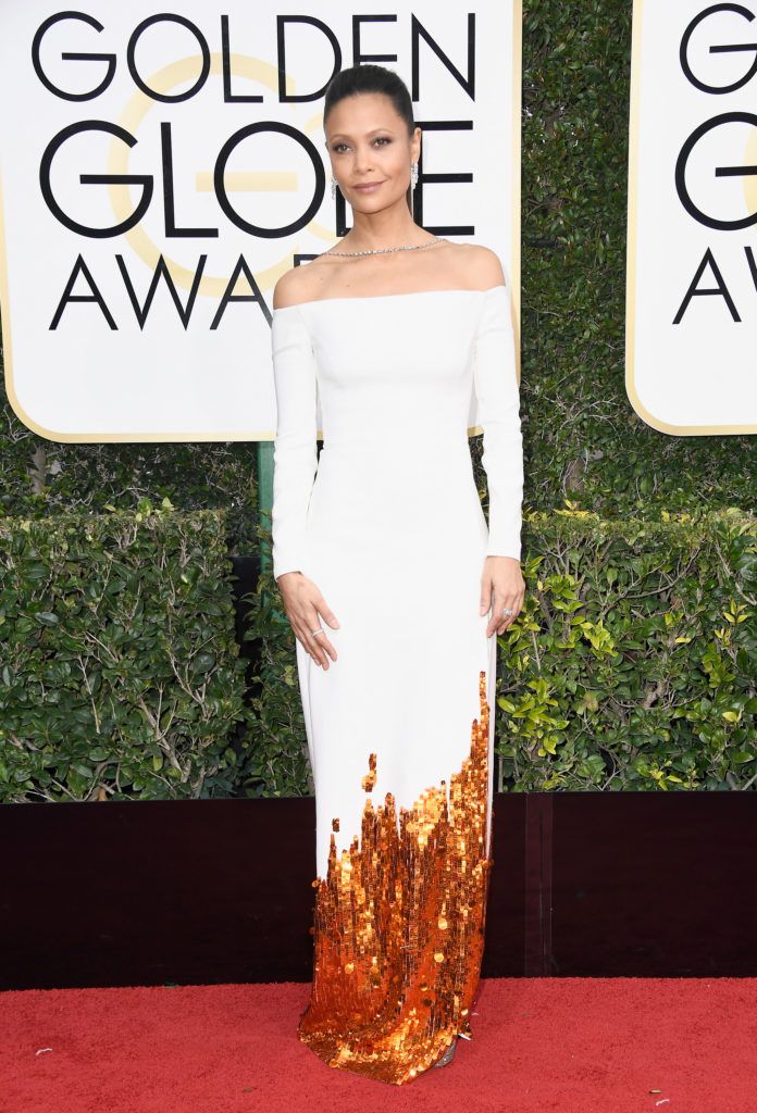 BEVERLY HILLS, CA - JANUARY 08:  Actress Thandie Newton attends the 74th Annual Golden Globe Awards at The Beverly Hilton Hotel on January 8, 2017 in Beverly Hills, California.  (Photo by Frazer Harrison/Getty Images)