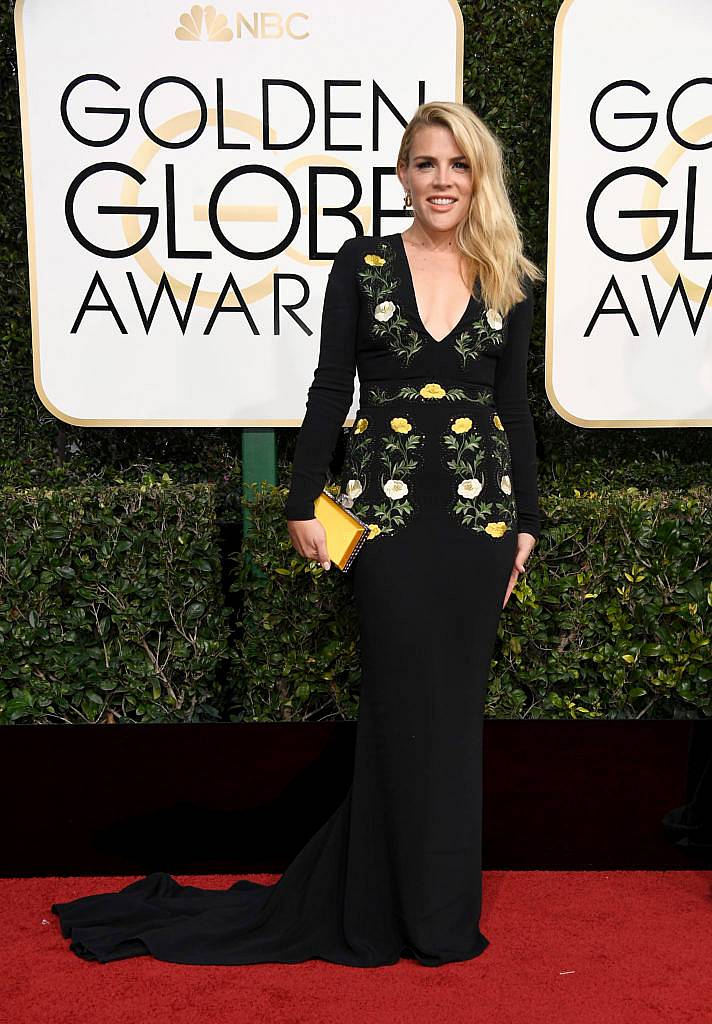 BEVERLY HILLS, CA - JANUARY 08: Actress Busy Philipps attends the 74th Annual Golden Globe Awards at The Beverly Hilton Hotel on January 8, 2017 in Beverly Hills, California.  (Photo by Frazer Harrison/Getty Images)