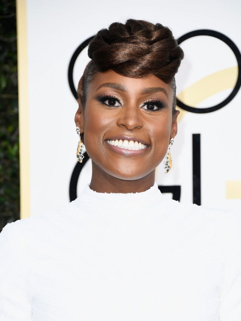 BEVERLY HILLS, CA - JANUARY 08:  Actress Issa Rae attends the 74th Annual Golden Globe Awards at The Beverly Hilton Hotel on January 8, 2017 in Beverly Hills, California.  (Photo by Frazer Harrison/Getty Images)