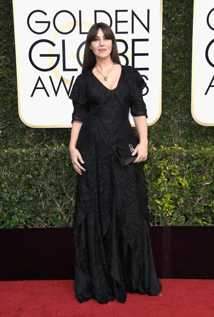 BEVERLY HILLS, CA - JANUARY 08:  Actress Monica Bellucci attends the 74th Annual Golden Globe Awards at The Beverly Hilton Hotel on January 8, 2017 in Beverly Hills, California.  (Photo by Frazer Harrison/Getty Images)