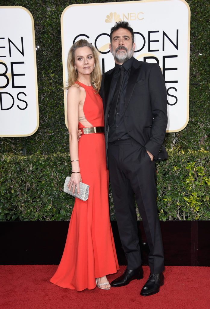BEVERLY HILLS, CA - JANUARY 08:  Actors Hilarie Burton and Jeffrey Dean Morgan attend the 74th Annual Golden Globe Awards at The Beverly Hilton Hotel on January 8, 2017 in Beverly Hills, California.  (Photo by Frazer Harrison/Getty Images)