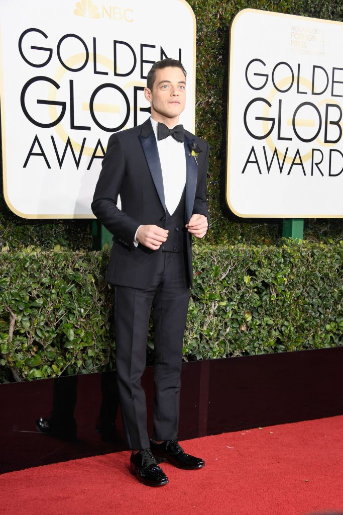 BEVERLY HILLS, CA - JANUARY 08:  Actor Rami Malek attends the 74th Annual Golden Globe Awards at The Beverly Hilton Hotel on January 8, 2017 in Beverly Hills, California.  (Photo by Frazer Harrison/Getty Images)