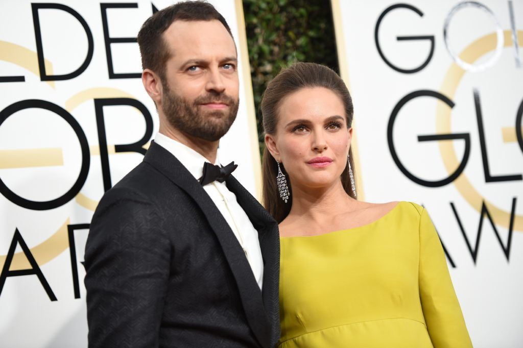 Actress Natalie Portman and Benjamin Millepied arrive at the 74th annual Golden Globe Awards, January 8, 2017, at the Beverly Hilton Hotel in Beverly Hills, California.      (Photo VALERIE MACON/AFP/Getty Images)